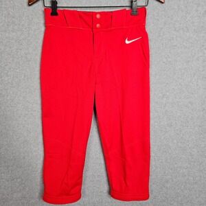 Nike Vapor Select Red Baseball Softball Pants Girls Size Med HF7744-657 New
